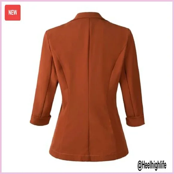 Lightweight 3/4 Sleeve Blazer for Office Work & Casual Wear